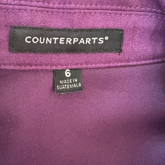 Counterparts Vintage Purple Blazer Jacket w. Large Buttons - Shoulder Pads S.6 - Picture 9 of 13